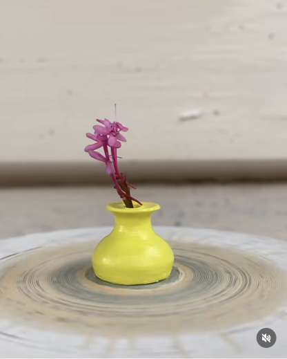 Miniature yellow vase